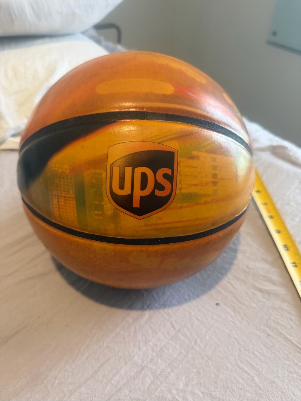 Basketball Vintage UPS  Basketball Brown Yellow Advertising Logo Collectible
